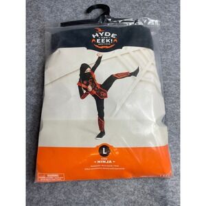Halloween Kids Red Ninja Halloween Costume Jumpsuit Size L * Missing Face Scarf